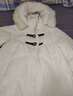 雪中飞羽绒服女长款宽松休闲狐狸毛领简约气质外套 米白 L 实拍图