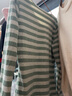 新一步（XINYIBU）【7A抗菌】纯棉秋衣秋裤女士秋冬圆领条纹薄款打底衫保暖内衣套装 1926彩纱绿 2XL 建议170-175cm，120-140斤 实拍图