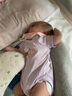 巴拉巴拉新生儿衣服宝宝睡衣爬服哈衣包屁衣夏装全棉薄款舒适萌 粉紫A70708 66cm 实拍图