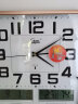 康巴丝（Compas）  挂钟万年历温湿度计创意客厅双日历挂表钟表 6983双液显（电波款）金色 实拍图