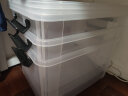 禧天龙塑料衣物收纳箱玩具整理箱55L 透明 3个装 带轮 晒单实拍图