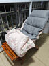 顶乐 躺椅竹子实木简约现代家用睡椅可折叠稳固老年人休闲阳台逍遥椅 楠竹折叠椅【栗红色】灰*长款垫 实拍图