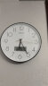 康巴丝（Compas）挂钟客厅时钟钟表挂墙自动对时电波钟 C6219AY钢琴黑 13.8英寸 实拍图