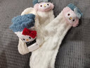 伦洛弗珊瑚绒袜子女秋冬季中筒袜加厚保暖可爱情侣袜玩偶kt猫袜子两双装 玩偶珊瑚绒（玉狗狗+库洛米） 均码 实拍图