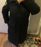 雅鹿反季情侣款羽绒服男女同款冬季长款连帽大毛领派克服加厚极寒外套 黑色 175 实拍图