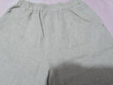 衣瑾帛社哈伦裤女夏款文艺棉麻女装松紧腰亚麻休闲裤女九分裤宽松拼接女裤 麻色 L 实拍图