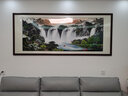良品大师山水画办公室挂画中式客厅装饰画万里长城靠山图茶室字画风景壁画 旭日东升A7 75*210cm宣纸锦绫+有机玻璃+红褐色实木框（热卖款） 实拍图
