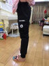 布恋猫女童羽绒裤可拆卸内胆冬季3-14岁中大童加厚保暖裤休闲裤儿童裤子 黑色 120 cm 实拍图