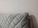 雅丽芳丝床头罩保护套加厚夹棉全包床头套罩通用床头罩木头靠背套 浅灰色菱形格 适合床头长180CM 内(夹棉防撞) 实拍图