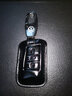 头层牛皮适用于大众帕萨特迈腾速腾cc途观l朗逸途昂探岳途岳钥匙套钥匙包车用钥匙扣高档男创意新款全包 B款 炫晶黑 实拍图