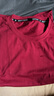 真维斯（JEANSWEST）纯棉t恤女士夏季2025新款休闲慵懒风短袖女装潮流宽松半袖上衣服 酒红 纯色 L 实拍图