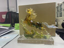 琉璃马到成功摆件水晶工艺术品开业礼物轻奢高档客厅办公室装饰品 奔腾小（绿琥色）送水晶底座 晒单实拍图