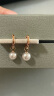 TSL谢瑞麟18K金珍珠耳环单只AKOYA真多麻系列几何环扣耳饰BC907 单只耳环（钻石共3颗，约1分） 晒单实拍图