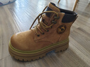 骆驼（CAMEL）大黄靴女时髦擦色户外工装马丁靴 L24W469612R 土黄（加绒款） 38 实拍图
