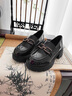 CAMILA KSENIA小皮鞋女士2025新款秋季厚底单鞋子时尚品牌鞋子漆皮乐福鞋一脚蹬 黑色 37 实拍图