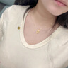 中国黄金（CHINA GOLD）蝴蝶结平安扣黄金项链女款在逃公主黄金吊坠情人节生日礼物送女友 平安扣蝴蝶结吊坠【配S925链】约0.3g 实拍图