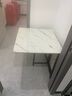 熊居  折叠餐桌家用小户型仿岩板多功能组合饭桌多人长方形三折叠桌子 白理石纹【140*80黑架】支架款 实拍图