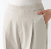 无印良品（MUJI）女式 聚酯纤维 锥形裤 裤子 长裤 休闲裤 BEH17C3A 淡黄色 M 晒单实拍图