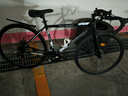 驰睿双碟刹变速死飞自行车男女成人学生款弯把实心胎公路跑车网红单车 酷飞40刀全黑色 24速 （可备注24寸 直把【适合初学者】 实拍图
