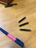 晨光(M&G)文具可换墨囊钢笔纯蓝F暗尖3.4mm口径 学生练字笔 优握系列钢笔套装(1支笔+6墨囊) 笔杆颜色随机HAFP0758 实拍图
