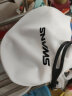 SWANS泳镜日本进口防水防雾高清平光近视游泳眼镜女泳帽大框男女成人潜水专业游泳泳镜泳帽二件套SW45-3黑白 实拍图