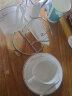 Mongdio欧式陶瓷咖啡杯套装拿铁杯家用挂耳美式杯碟2件套情侣杯碟 银边（2杯2碟2勺+银色心形杯架） 实拍图