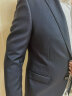 Guillaume de Mons澳嘉纯羊毛西服男商务正装男士三件套新郎结婚礼服正装西装套装男 升级版 藏青色【上衣+西裤】 50 码（西裤尺码请备注） 实拍图