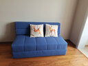 Lazy Diary 沙发床折叠多功能小户型双三人尺寸客厅弹簧包可拆洗沙发床两用 藏蓝色 1.5米 实拍图