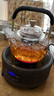 叁坤 全玻璃煮茶器加厚耐高温烧水泡茶壶提梁蒸茶壶茶具套装自动保温电陶炉煮茶壶普洱花茶养生壶 禅道 蒸煮茶壶+黑檀色炉（升级版） 实拍图