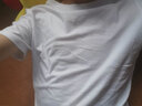 美特斯邦威t恤男女夏季新款纯色百搭纯棉短袖情侣装男士打底衫 影黑 S 165 88A 实拍图
