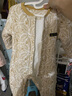棉芹婴儿衣服保暖内衣裤加厚加棉120g外出服爬行服新生儿宝宝秋冬款 大树叶黄色 80码(建议6-12个月17-20斤) 实拍图