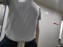简束 短袖T恤男纯色棉质t恤夏季休闲运动紧身t恤男圆领修身打底汗衫潮 灰色 2XL （80kg左右） 实拍图