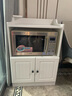 唯旺微波炉柜简约餐边柜餐厅储物柜现代烤箱柜子碗柜客厅置物柜欧式 暖白色长60cm宽40cm高90cm 实拍图