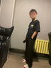 卡图弛美式纯棉重磅短袖t恤男女夏季宽松潮流五分半袖oversize高街衣服 黑色 XL 【建议120-140斤】 实拍图