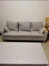 岸茂沙发小户型客厅现代简约布艺可拆洗家用卧室出租房三人网红小沙发 深灰+米白 143cm 大双人位【海绵款】 实拍图