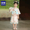罗蒙格格服汉服女童新中式古装中国风演出服 格格服单旗袍 150 实拍图
