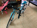 ICOLOUR变速死飞山地自行车男弯把单车公路车赛车实心胎双碟刹成人女中学 不减震-蓝白黑24速60刀 实拍图