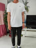 特步运动短袖T恤男夏季速干男装冰丝上衣 0325白色 L  晒单实拍图