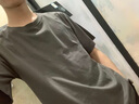 宾色短袖男t恤莫代尔纯色韩版夏季圆领休闲半袖体恤潮流修身打底衫 03-白色+深灰色 M 【105-115斤】 实拍图
