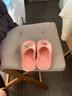 冒嘟嘟儿童卡通可爱棉拖鞋男童女童居家室内地板防滑厚底亚麻布拖鞋 粉色萝卜兔(包头款) 28-29(内长约17.5cm) 实拍图