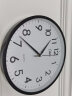 康巴丝（COMPAS）挂钟 创意简约钟表客厅石英钟表挂墙卧室时钟挂表 c2855 黑色 实拍图