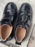 意尔康童鞋秋季男童皮鞋时尚布洛克雕花亮面绅士演出鞋儿童鞋黑色 37 实拍图
