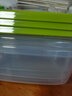 茶花（CHAHUA）塑料冰箱保鲜盒家用冷冻水果蔬菜专用收纳盒食品级冰箱收纳盒 绿色3个装-550ML长方形 实拍图