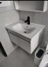 欧帝奴（OUDINU）浴室柜 陶瓷一体盆 卫生间洗脸台盆柜组合 智能洗手台 洗漱台套装 皓月白80cm普通龙头-活动 实拍图