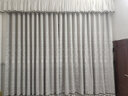 灵水绣简约高遮光窗帘布纱一体双层纱帘U型L飘窗榻榻米窗纱卧室客厅短帘 蓝布+纱（布纱一体 定制打孔式一米 米 实拍图