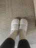 利达妮（TZLDN）防水全包棉拖鞋男士秋冬居家居防滑保暖包跟羽绒棉鞋女毛拖鞋冬季 奶白【羽绒布耐脏，易清洗】 36-37 【适合35-36】 实拍图