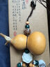 宝佩 高档汽车挂件黑檀木天然葫芦出入平安紫檀木车吊坠礼品挂饰礼物 黑檀木葫芦（枣红色流苏款） 实拍图