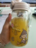 迪乐贝尔塑料水杯女便携可爱高颜值大肚杯学生简约运动杯子儿童防摔随手杯 白色+随机金属贴+杯刷 550ml 1个 实拍图