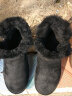 红蜻蜓雪地靴新款厚底羊毛加绒短靴防寒保暖女雪地女棉鞋WLC43471 黑色 38 实拍图