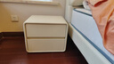 林氏家居现代创意卧室双抽屉网红百搭简易床边收纳柜储物柜小巧床头柜OI1B 【实木脚|米白色】TD129-B床头柜 实拍图